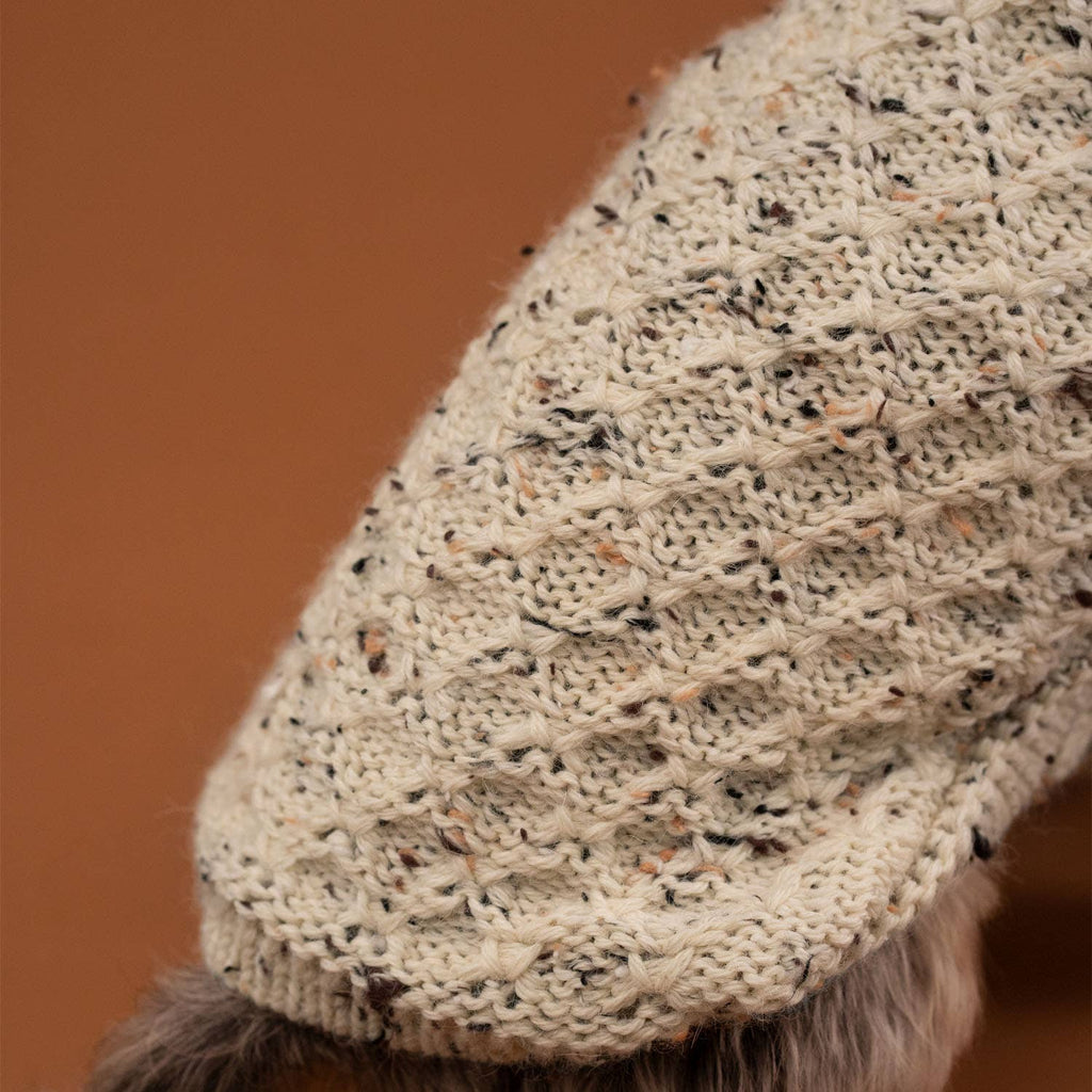 Alpaca Dog Sweater | Speckled Ivory