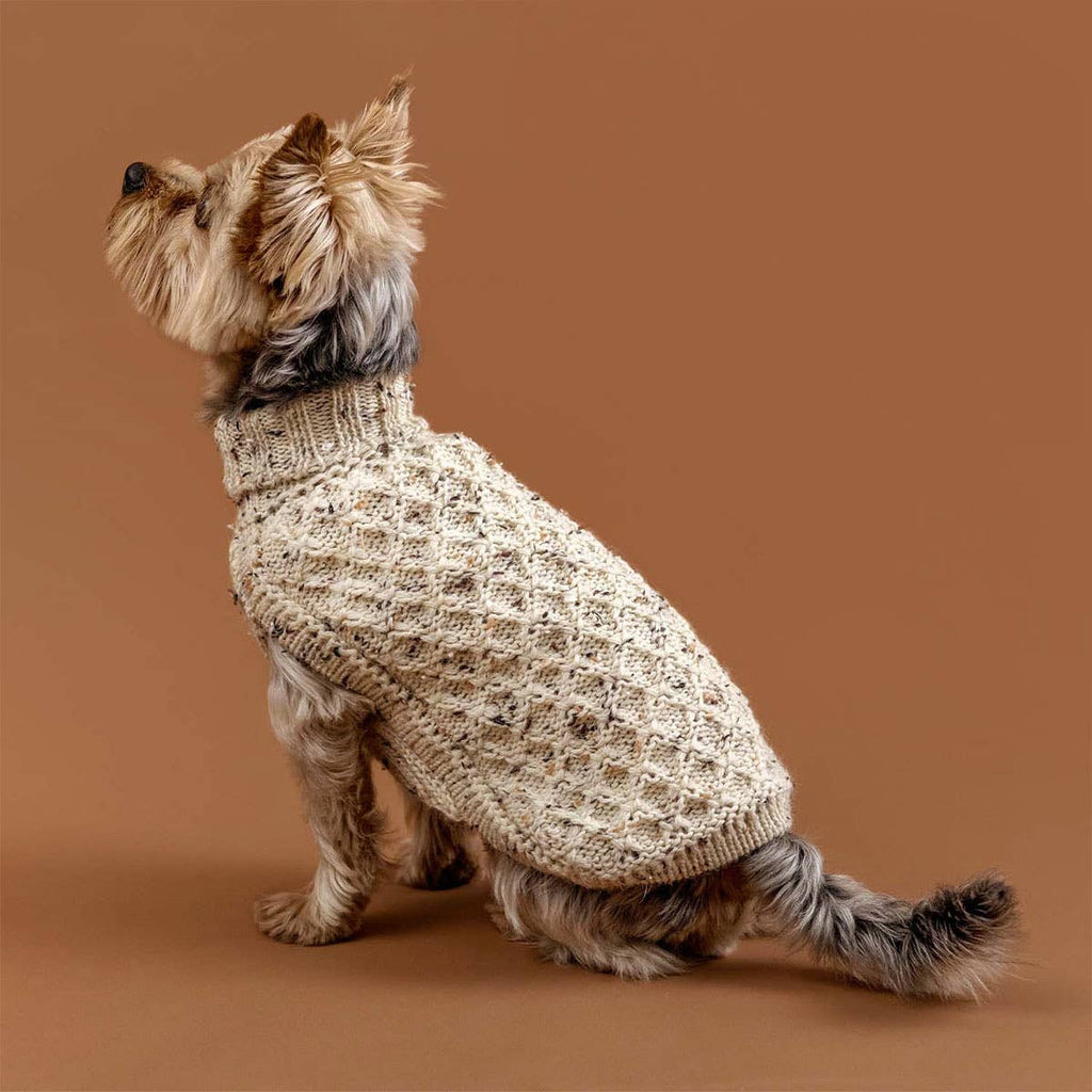 Alpaca Dog Sweater | Speckled Ivory